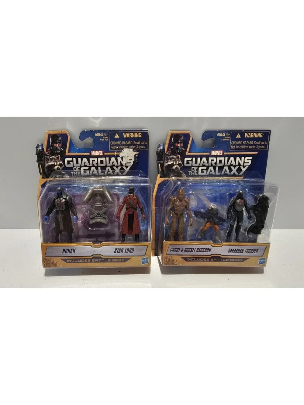 Marvel Guardians of the Galaxy Figure Lot of 2 Groot Rocket Star-Lord Ronan Hasb